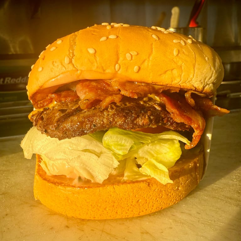 Indulge in Our Bacon Cheeseburger