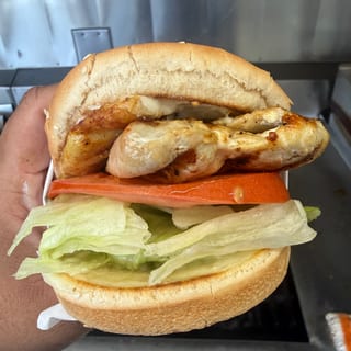 Grilled Chicken Combo — 4 oz chicken before cooking; 1 chosen side; 1 chosen drink