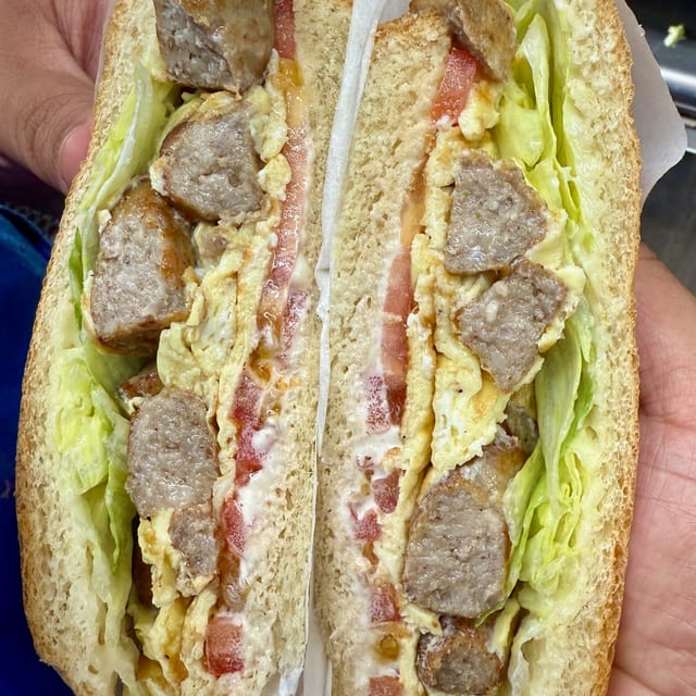 Sausage & Egg Sandwich.
